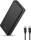 VEGER Powerbank 20000 mAh Batería Portátil 3.0A Carga Rápida, 65W PD Cargador Portátil PD Tipo-C, Quick Charge QC 3.0, Con Cable C - C